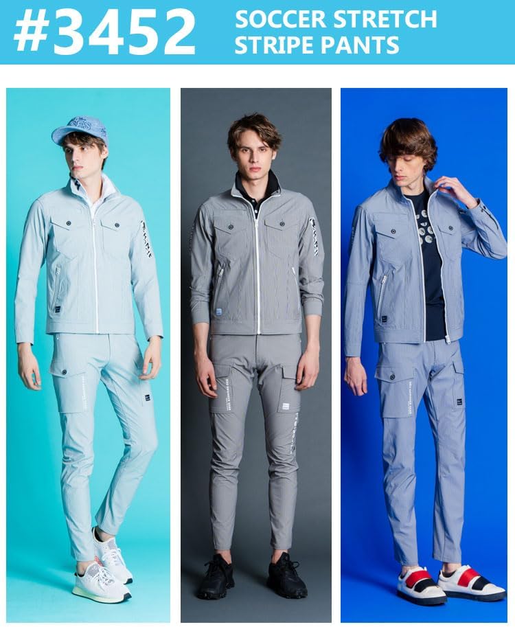 オーダー品 アイズフロンティア] サッカー ストレッチ ストライプパンツ 3452 作業